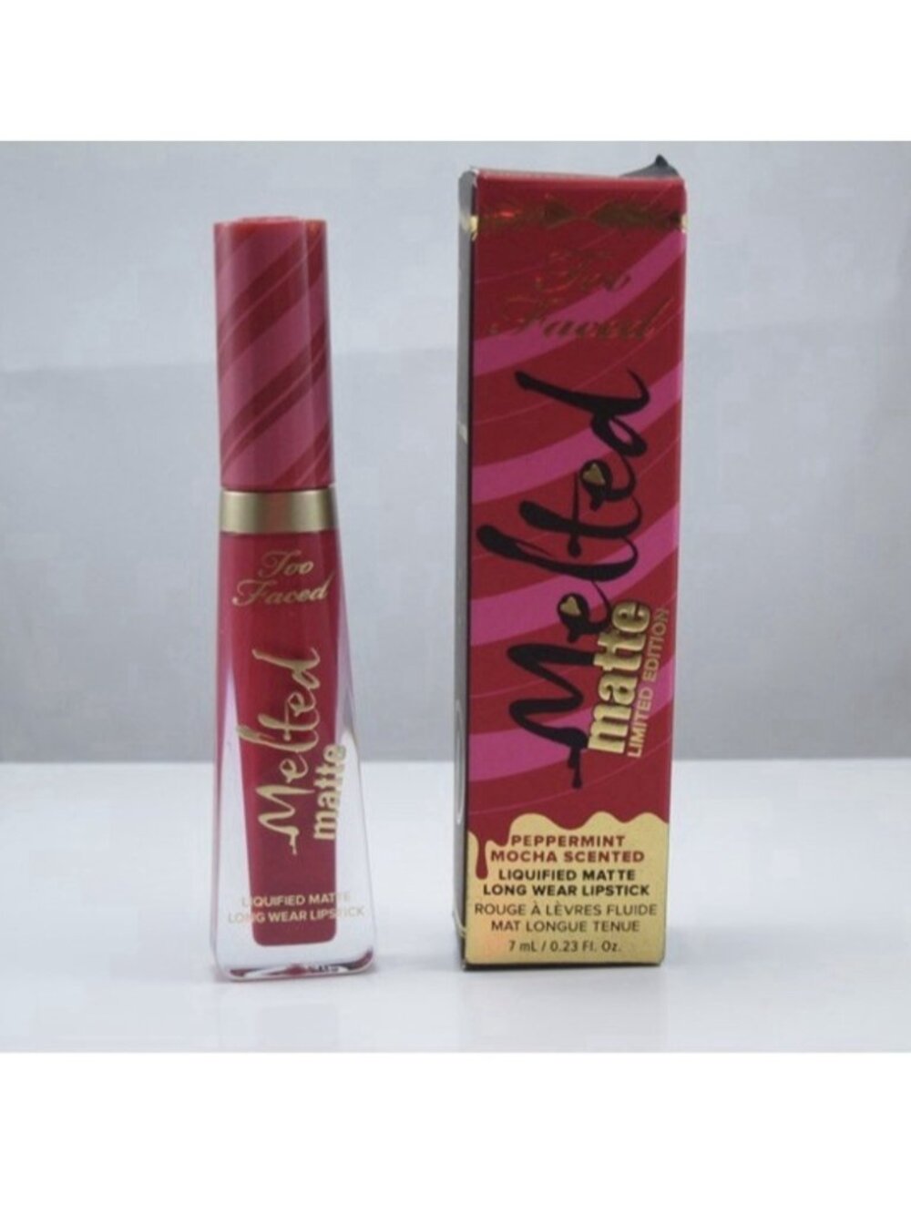 New in Box TOO FACED Melted Matte Liquified Long Wear Lipstick -CANDY CANE